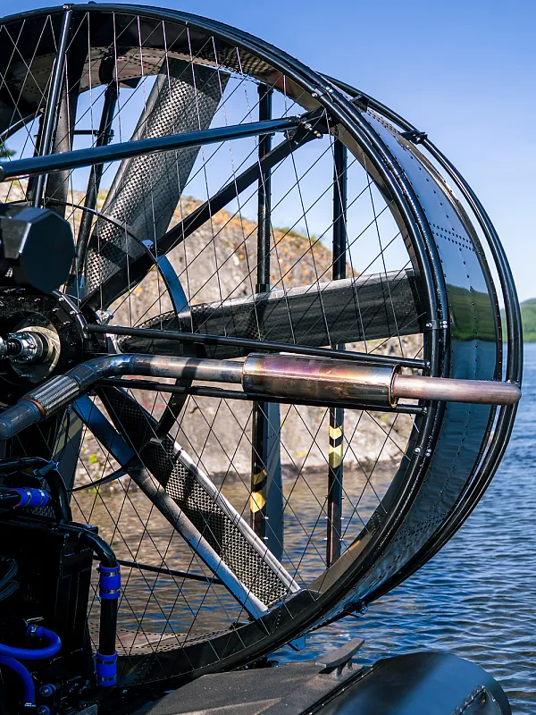 Иллюстрация Пропеллер лодки Север крупным планом
